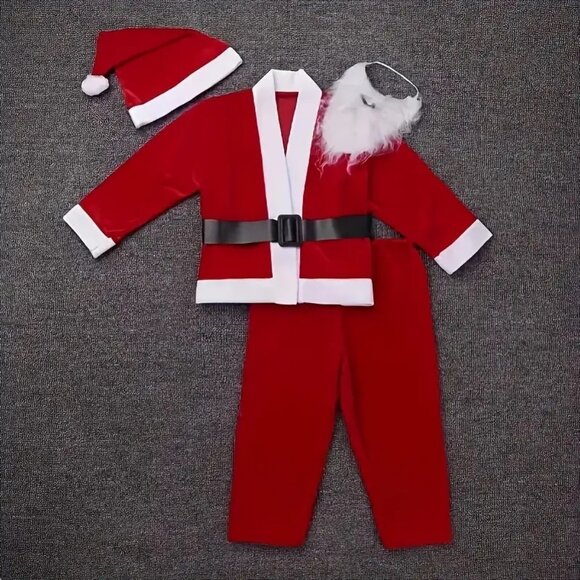 Youth Five Piece Santa Claus Costume NWOT - Picture 3 of 4